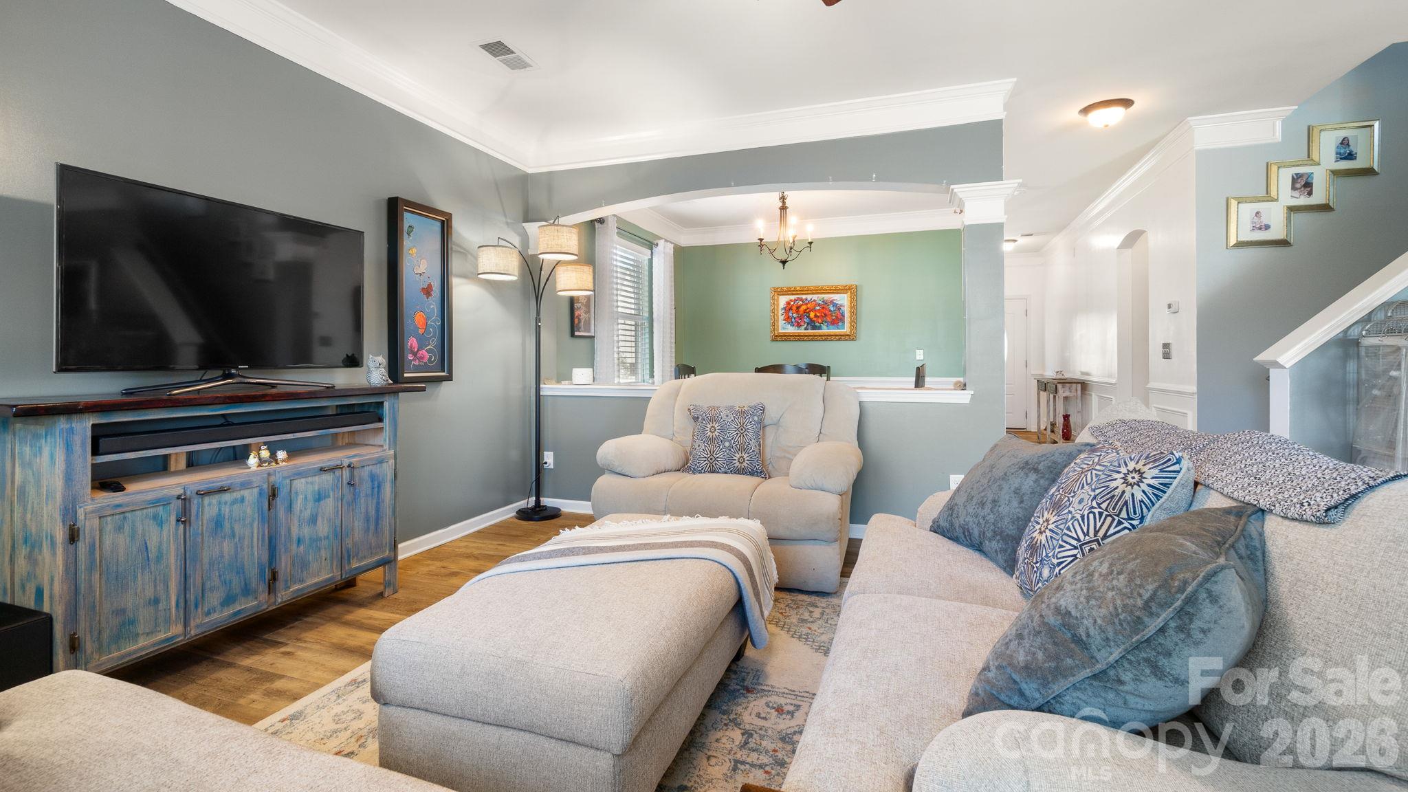 Living flows to dining and kitchen - 1232 New River Drive, Concord