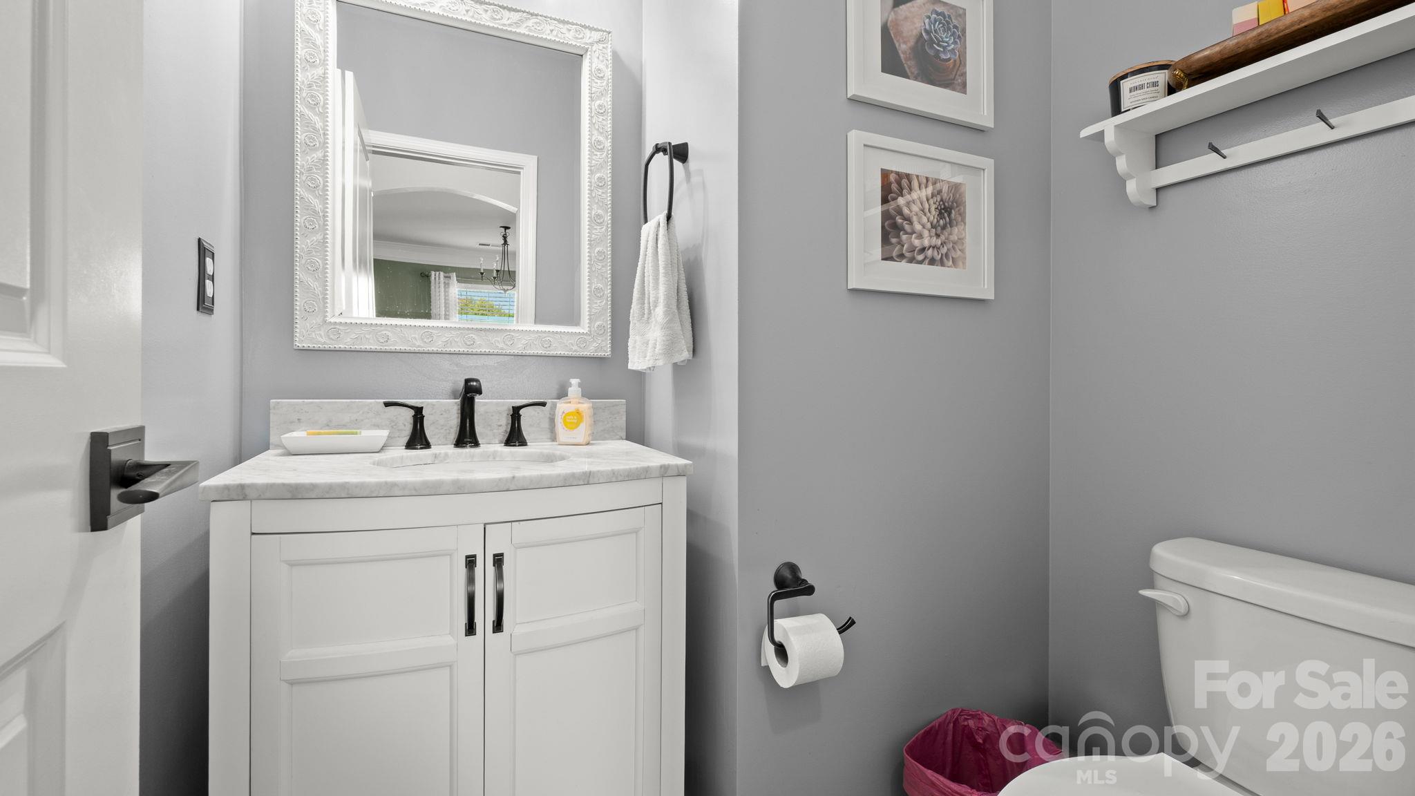 downstairs half bath - 1232 New River Drive, Concord