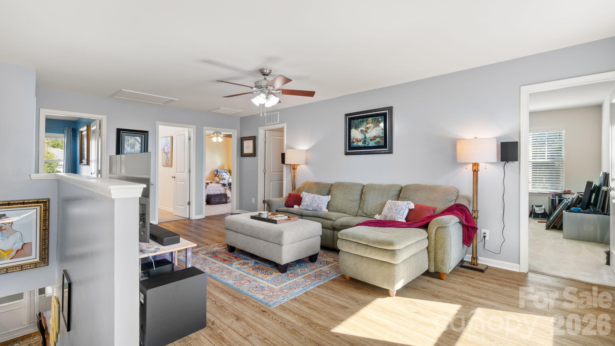 Upstairs loft with updated LVP flooring - 1232 New River Drive, Concord
