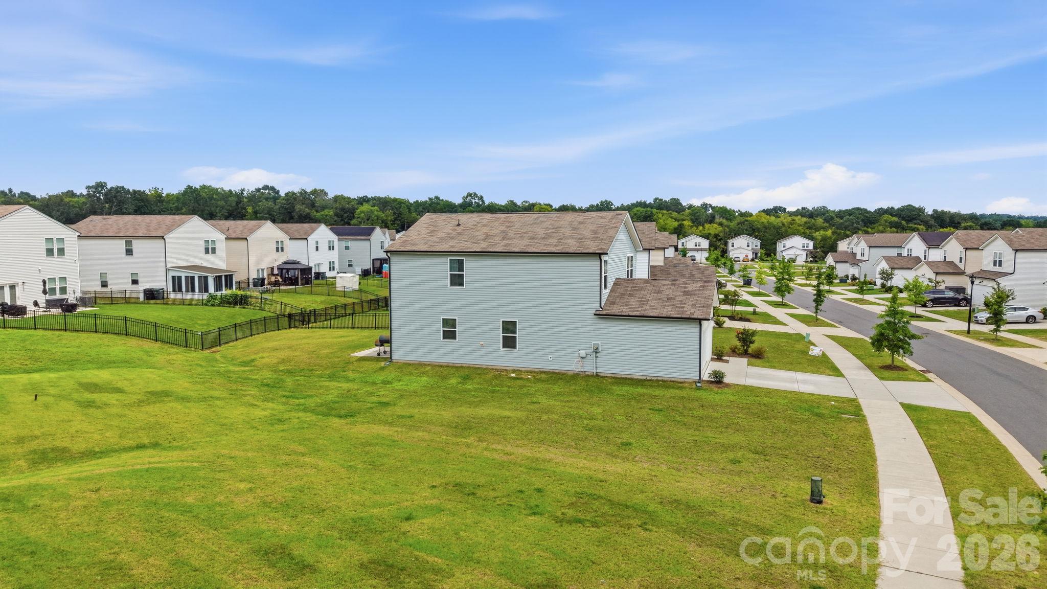 Bird's eye view of the left-hand side of the Home. - 3082 Bell Spur Avenue SW, Concord