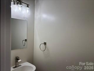 Half Bath- Powder Room Downstairs,All New Nickel Hardware and Lighting - 15404 Crossing Gate Drive, Cornelius