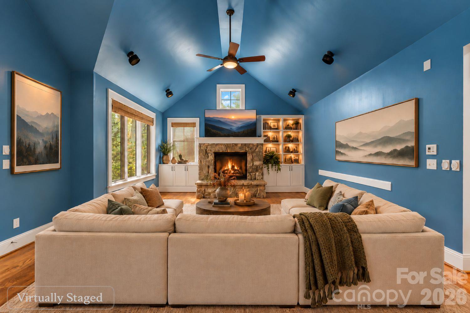 72-A Oteen Church Rd (Main House): Great Room - 68, 72, 82, and 84 Oteen Church Road, Asheville