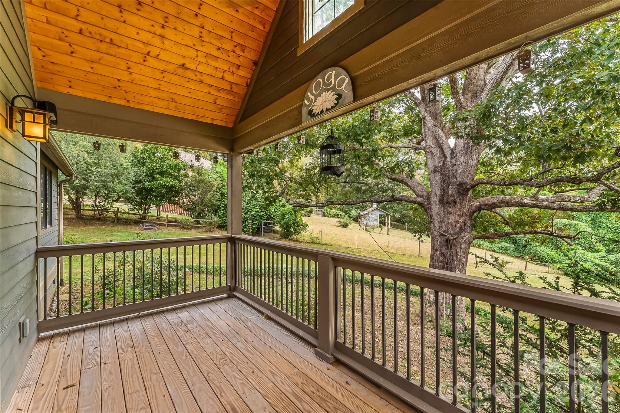 72-A Oteen Church Rd (Main House): Covered deck overlooking pool - 68, 72, 82, and 84 Oteen Church Road, Asheville
