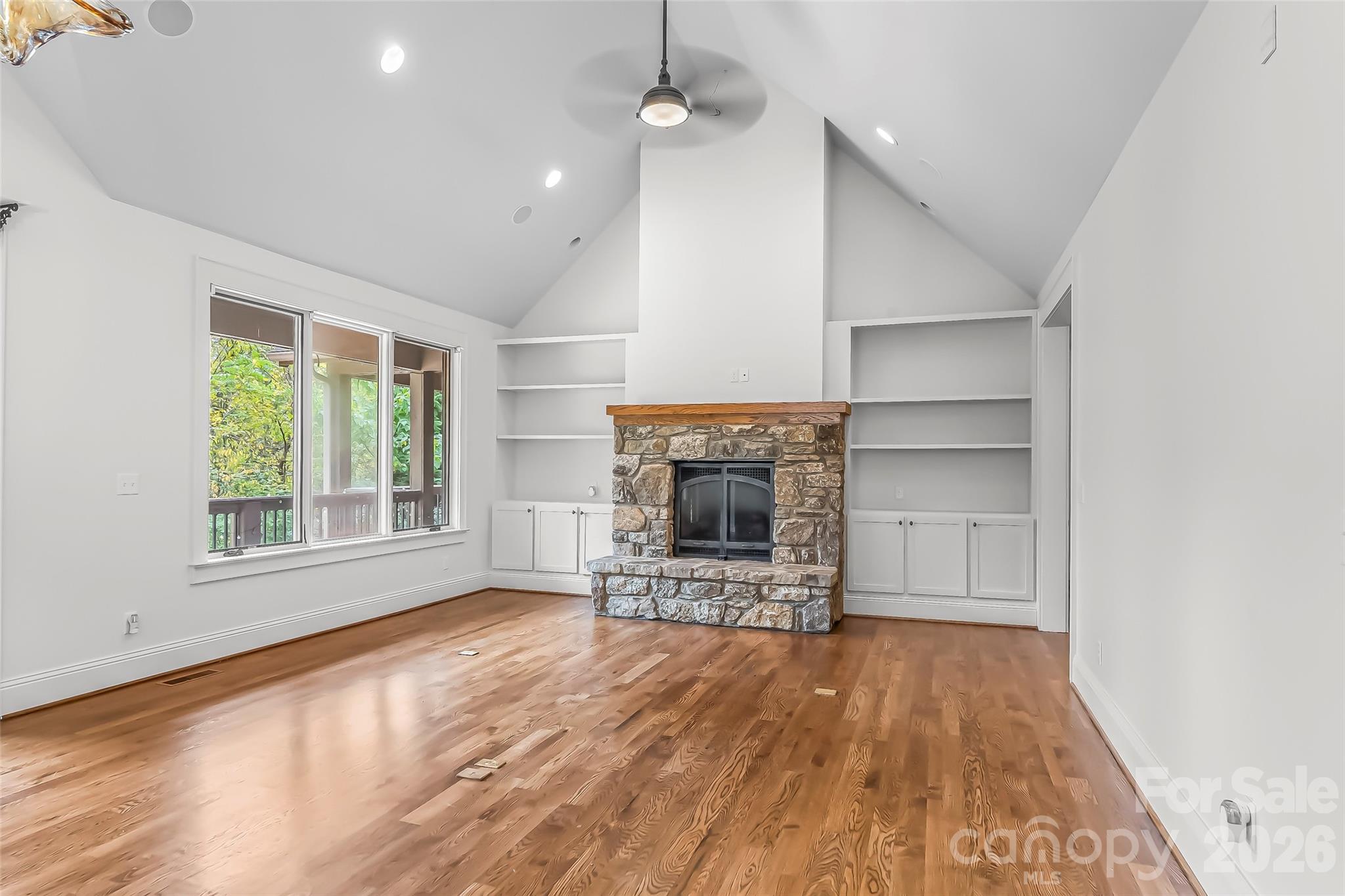 72-B Oteen Church Rd (Main House): Great Room with covered deck access - 68, 72, 82, and 84 Oteen Church Road, Asheville