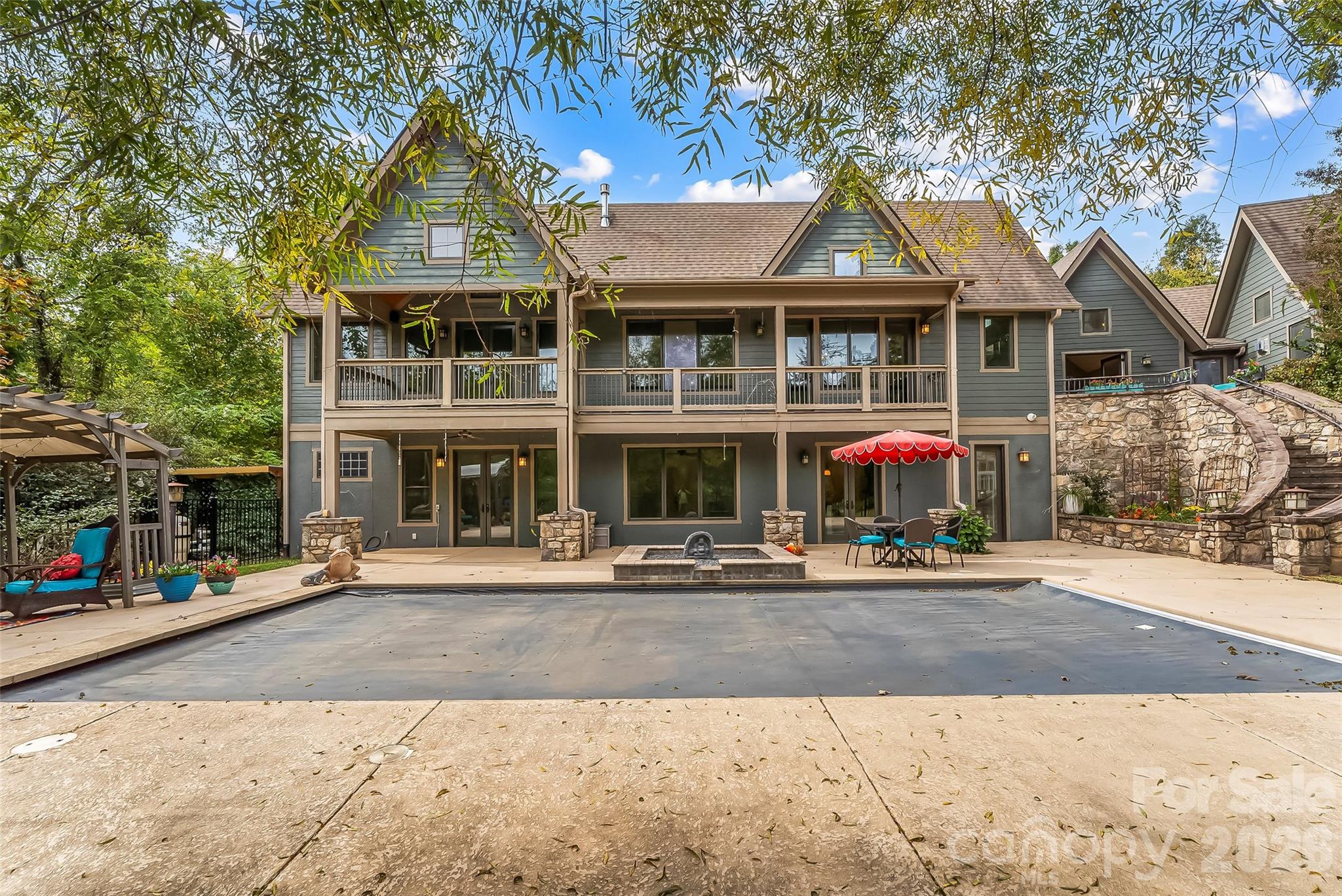 72 Oteen Church Rd (Main House): heated saltwater pool with an automatic cover - 68, 72, 82, and 84 Oteen Church Road, Asheville