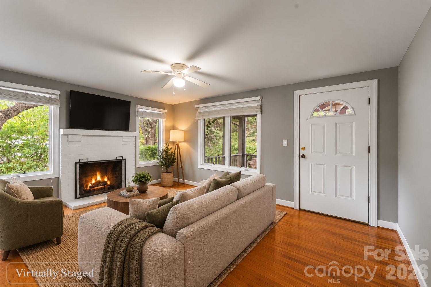 84 Oteen Church Rd (Lavender Bungalow): Living room - 68, 72, 82, and 84 Oteen Church Road, Asheville