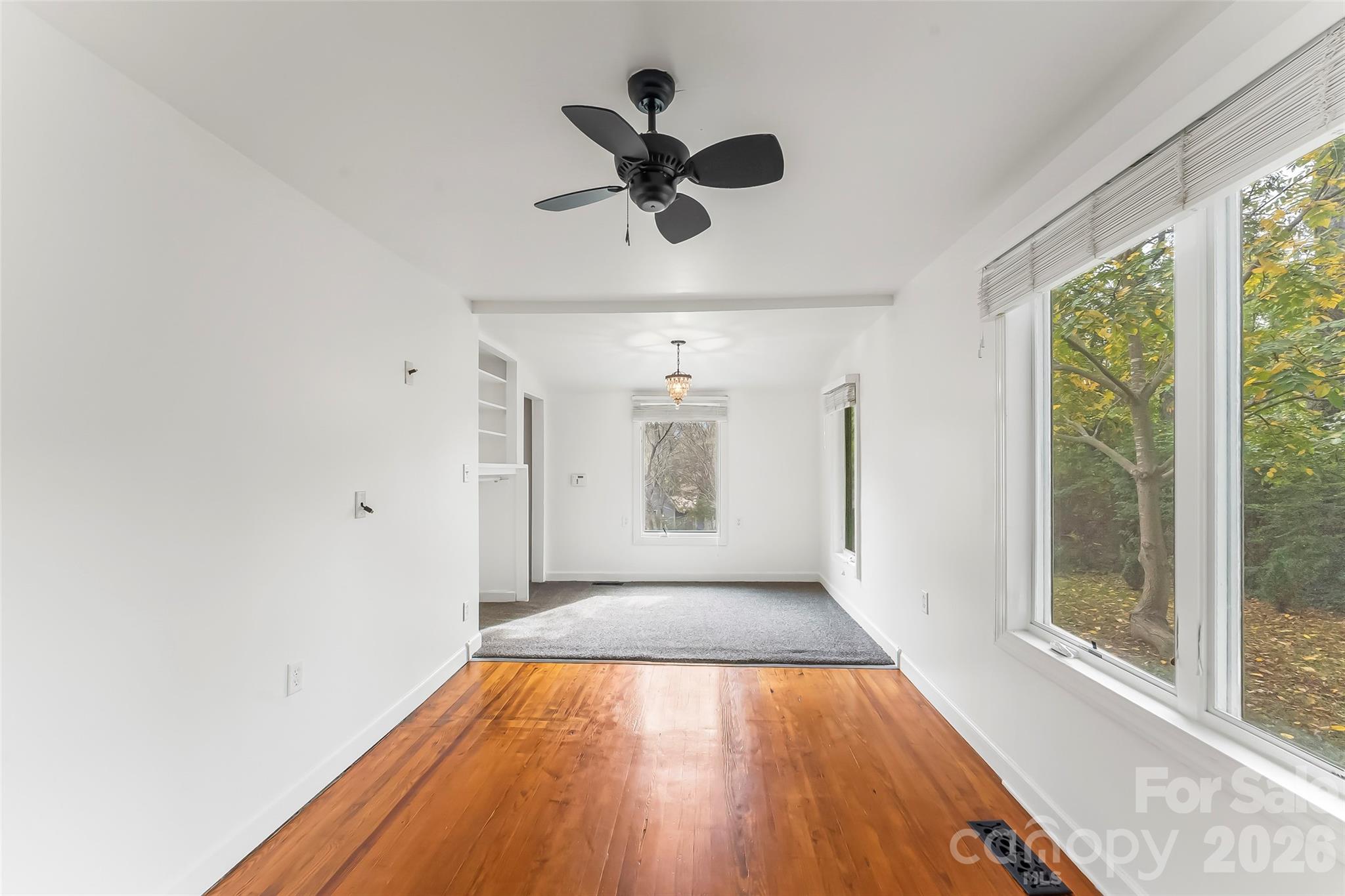 84 Oteen Church Rd (Lavender Bungalow): Bedroom with closet and built-ins - 68, 72, 82, and 84 Oteen Church Road, Asheville
