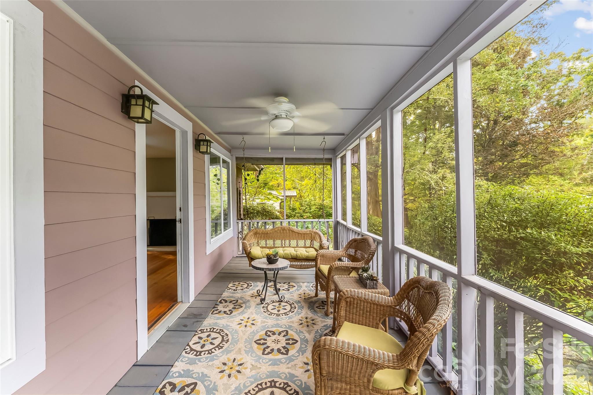 84 Oteen Church Rd (Lavender Bungalow): Spacious screened porch - 68, 72, 82, and 84 Oteen Church Road, Asheville