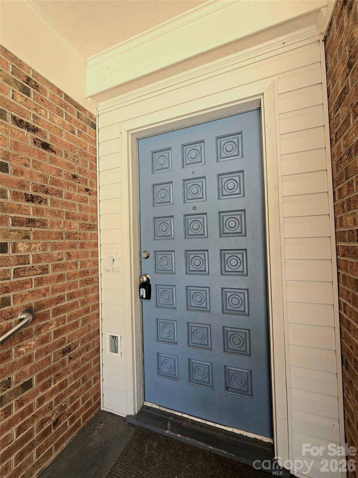 Gorgeous vintage wooden door entrance into Family room from carport #1. - 112 Wendover Drive, Lincolnton