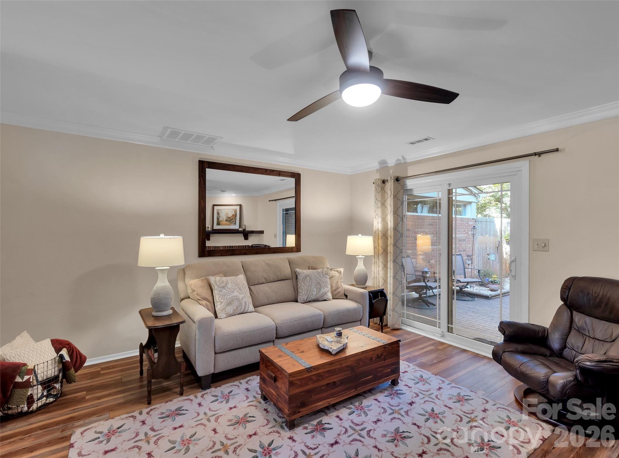 Great Room open to Patio - 9004-C Nolley Court, Charlotte