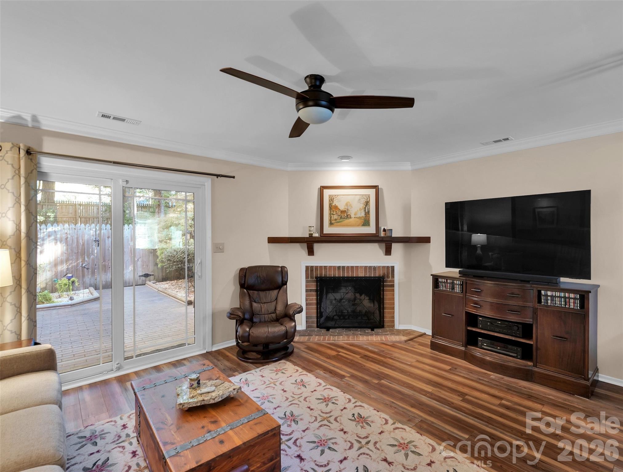 Great Room with Wood Burning Fireplace - 9004-C Nolley Court, Charlotte