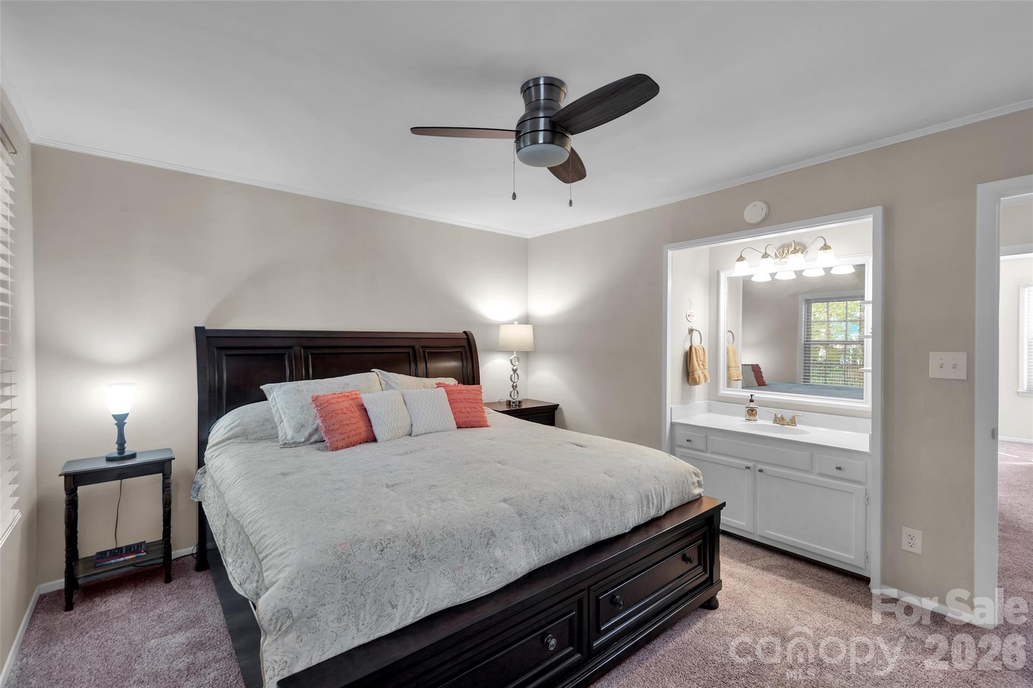 Primary Bedroom with Vanity - 9004-C Nolley Court, Charlotte