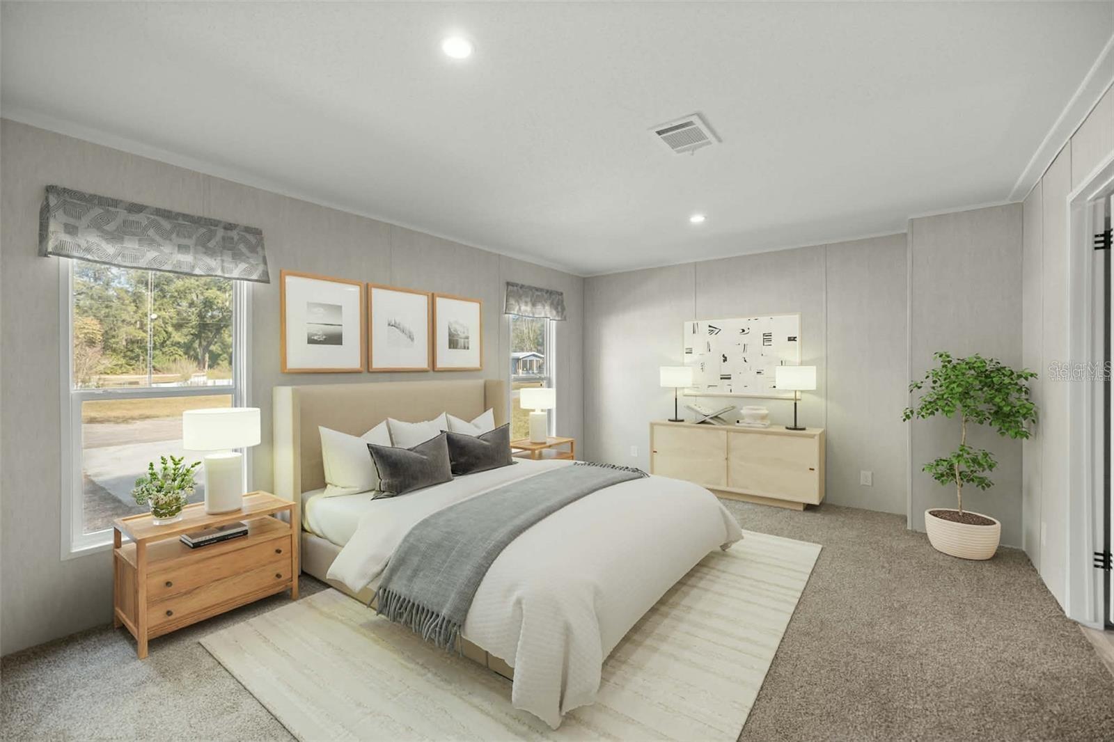 ai staged primary bedroom Light sage - 1560 NE 162ND ST, CITRA