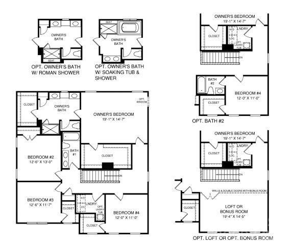 Hudson Floor plan upper level - 4123 Greenwood Leaf Street, Charlotte