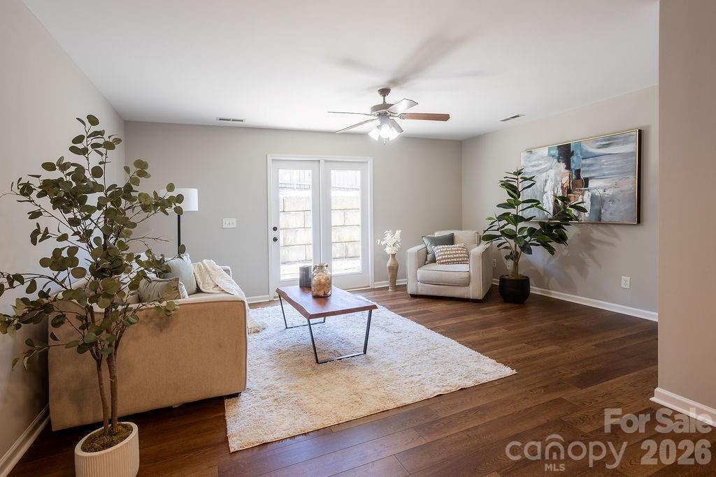 spacious living room with french doors - 31 Amersham Lane, Fletcher