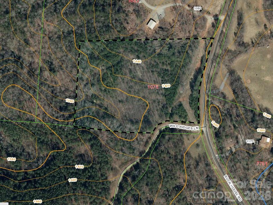 Overall elevation change of approximately 60' from the lower gulley area at the western property to the highest part in the middle and back down to Rockhouse Rd - V/L Wild Ridges Lane, Marion