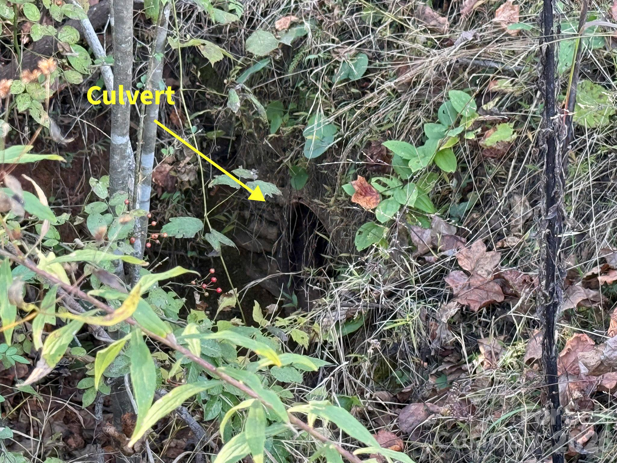 Culvert under the access point from Rockhouse Rd - V/L Wild Ridges Lane, Marion