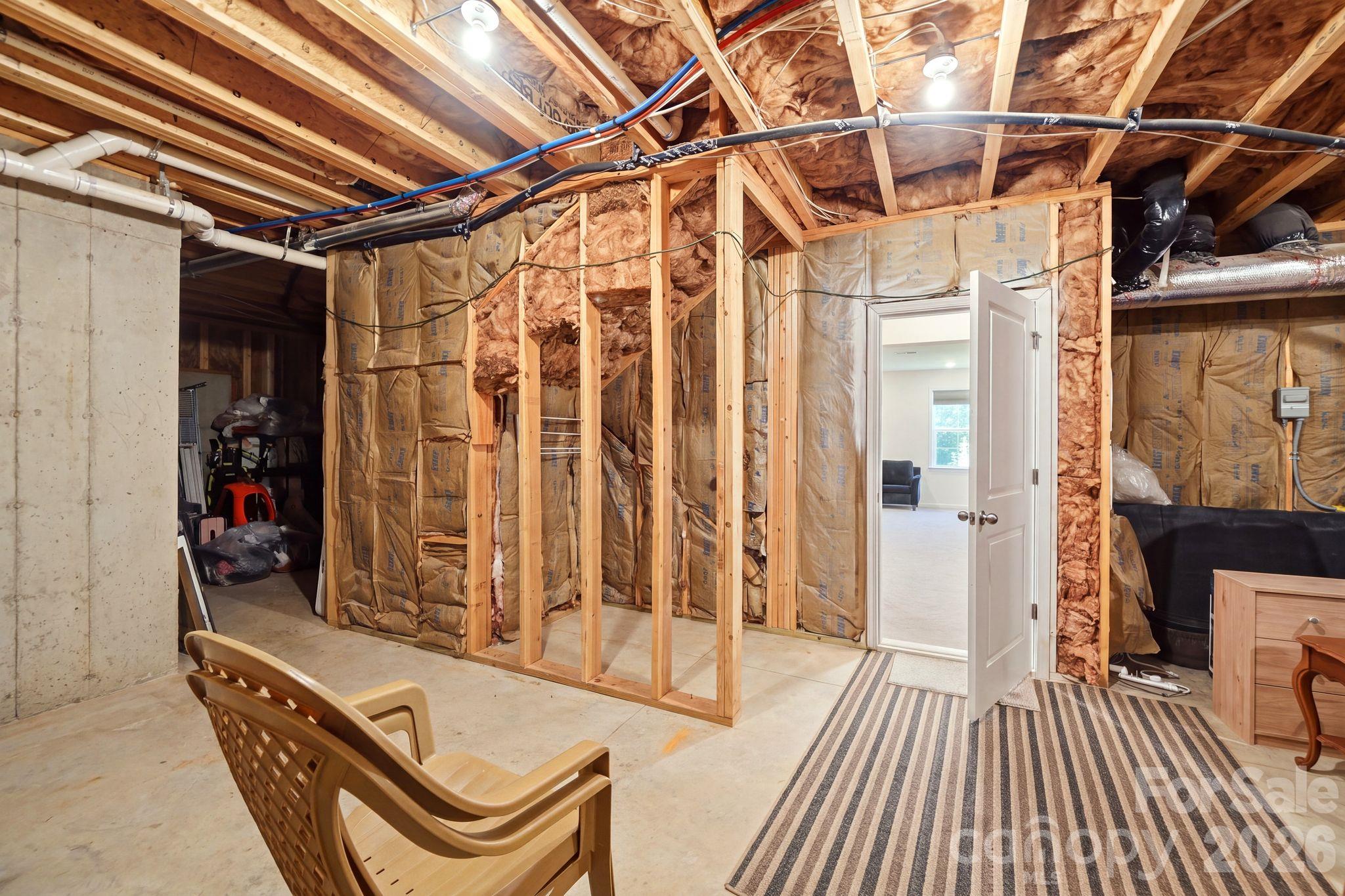Added storage area in unfinished basement area - 4603 Monument Valley Drive, Indian Land