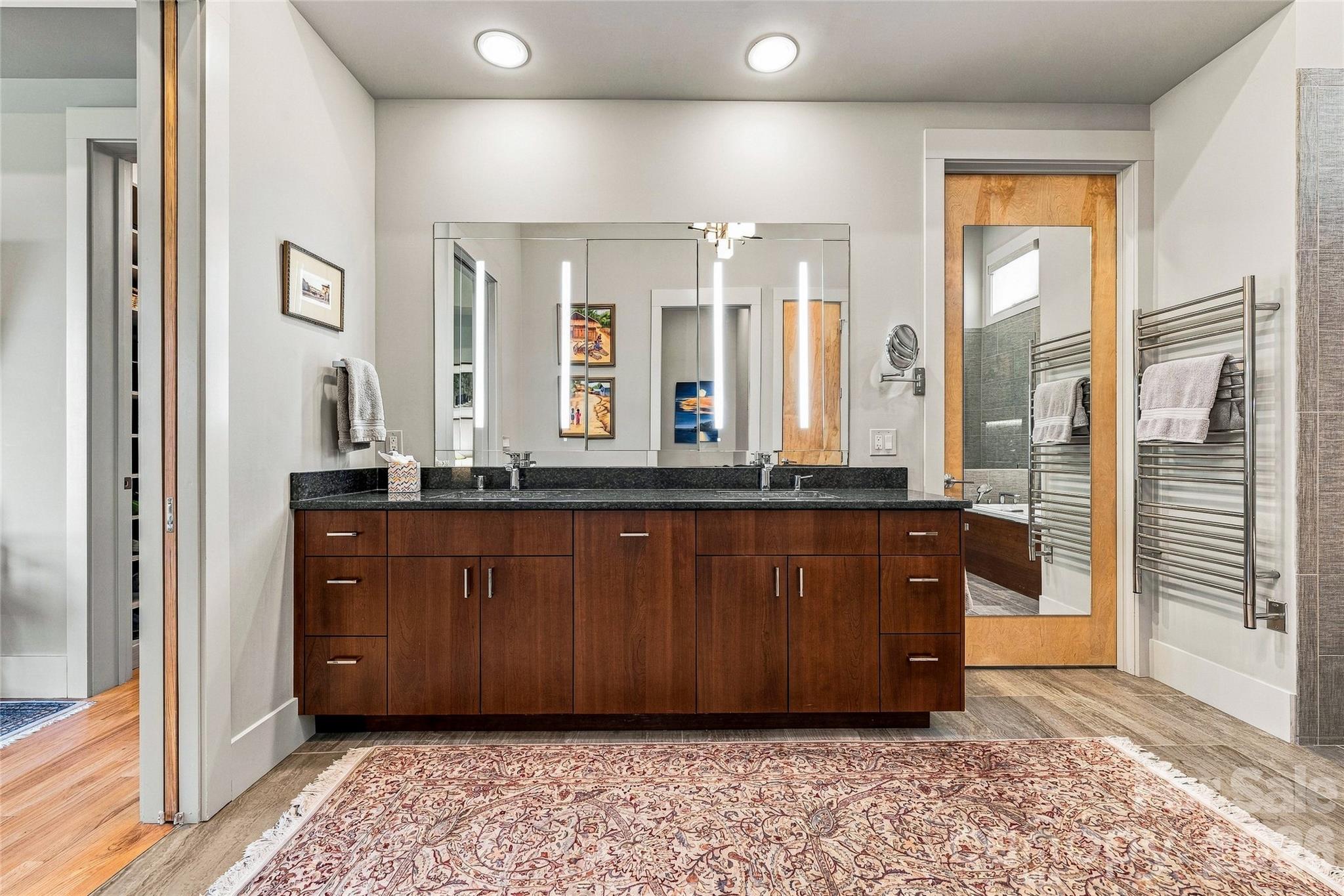 Custom Double Vanity with Robern Medicine Cabinets - 22 Quartz Trail, Hendersonville