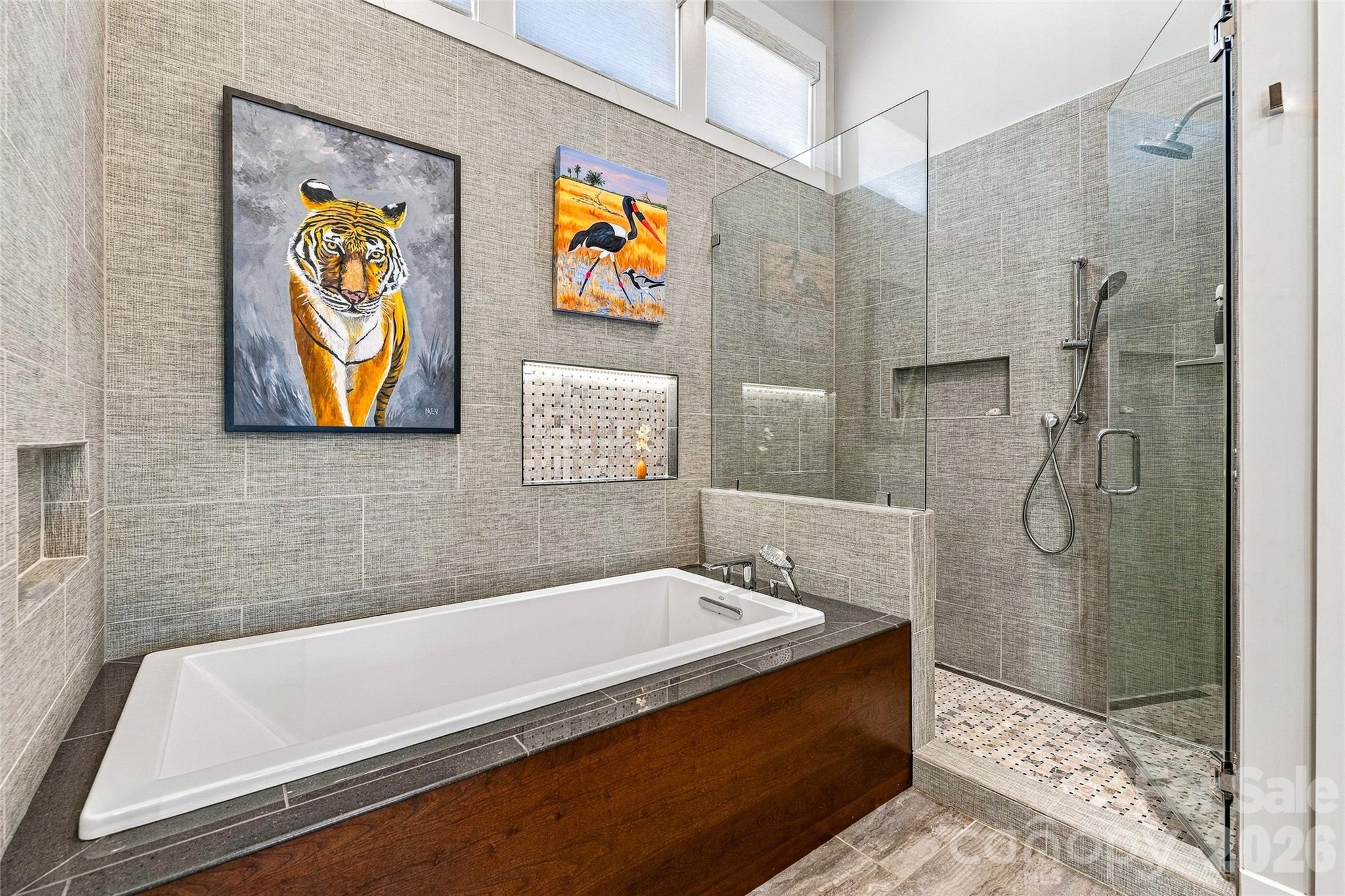 Spa-Inspired Bath with Heated Tub and Tile Shower - 22 Quartz Trail, Hendersonville