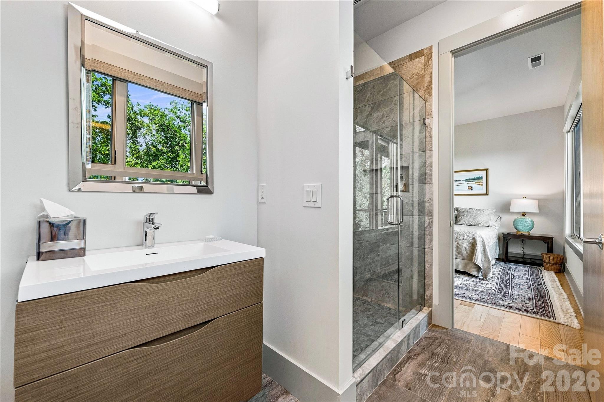 Guest Bathroom with Custom Tile Shower - 22 Quartz Trail, Hendersonville