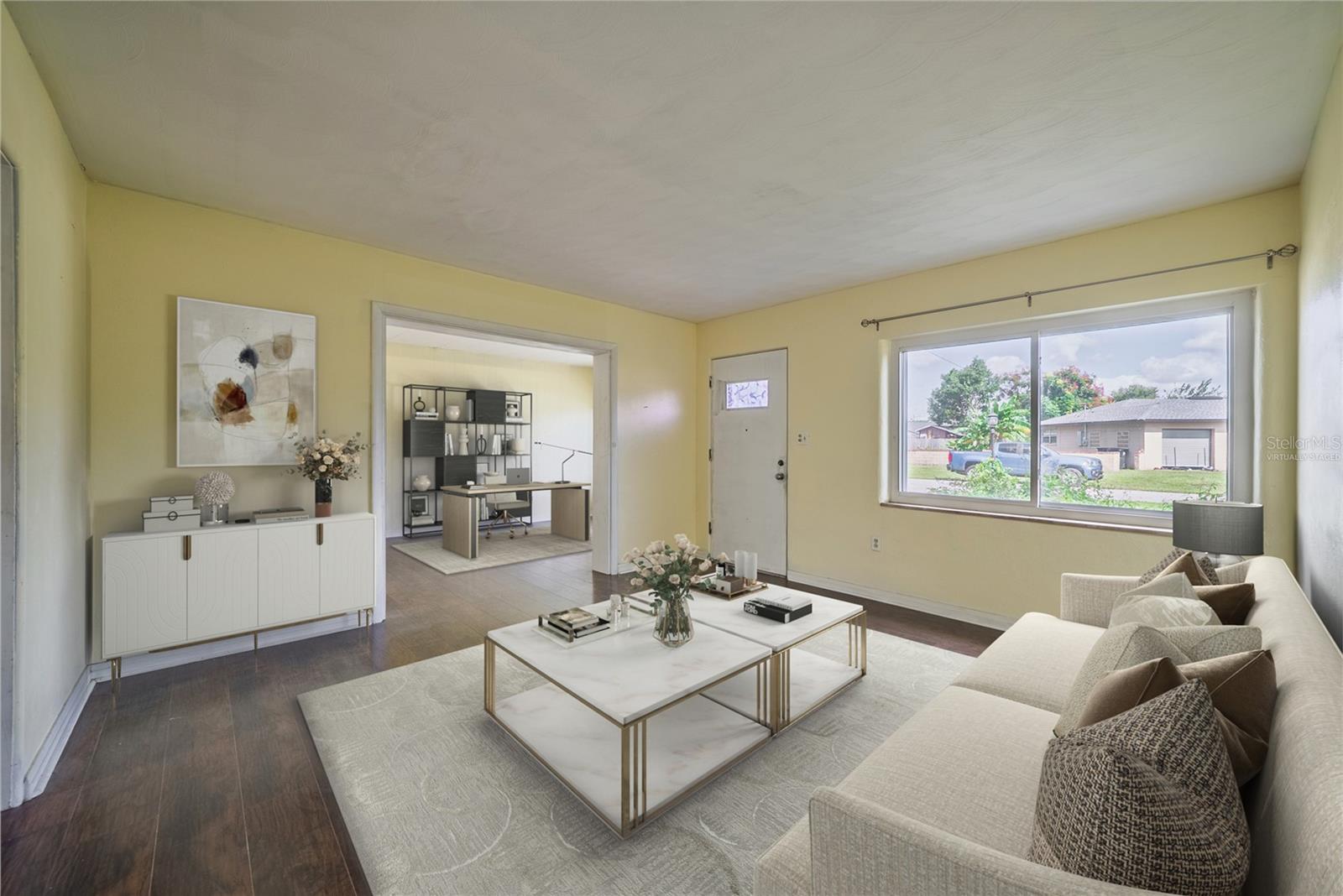 Living room virtually staged. - 1622 TULANE ST, ORLANDO