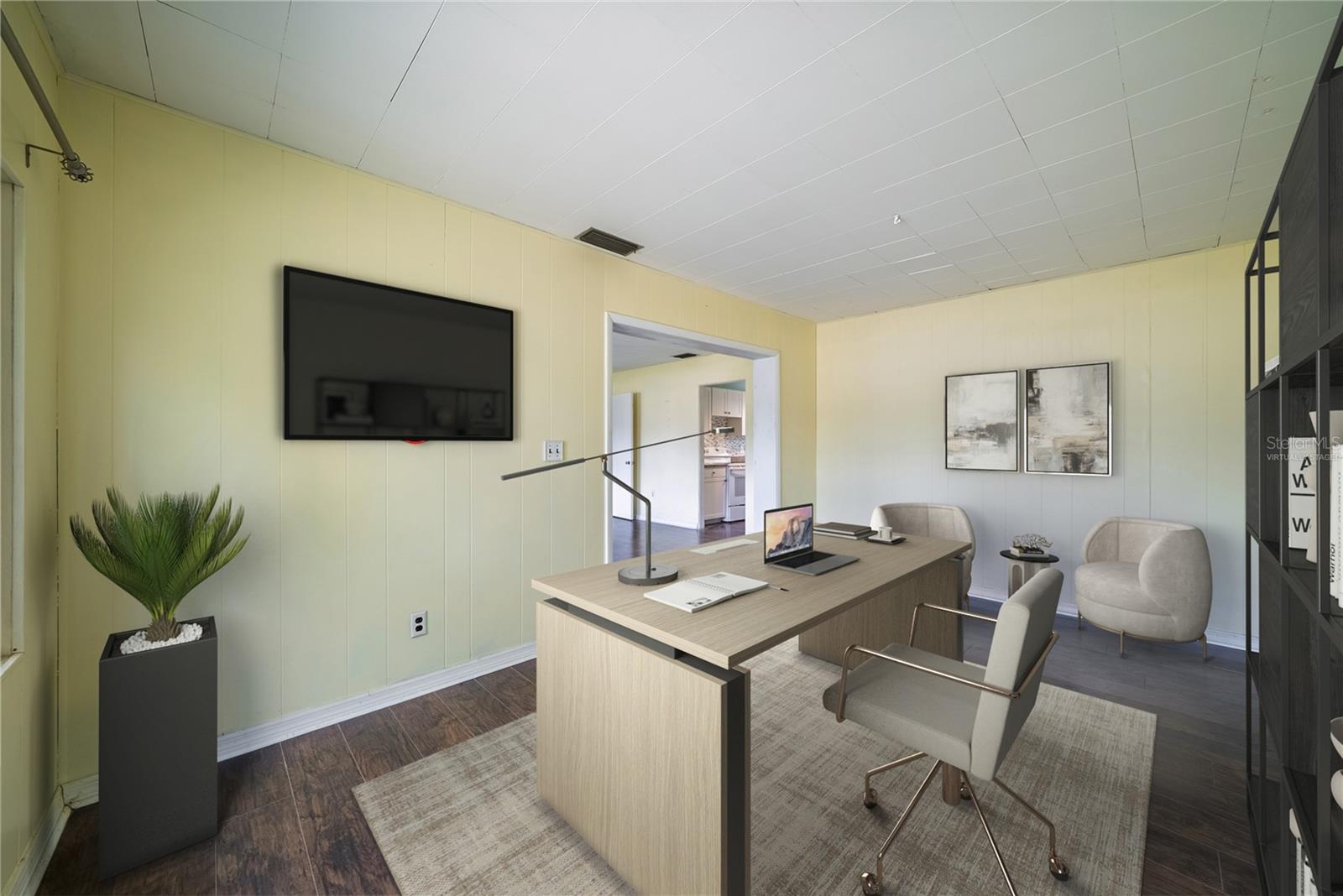 Den/office virtually staged. - 1622 TULANE ST, ORLANDO