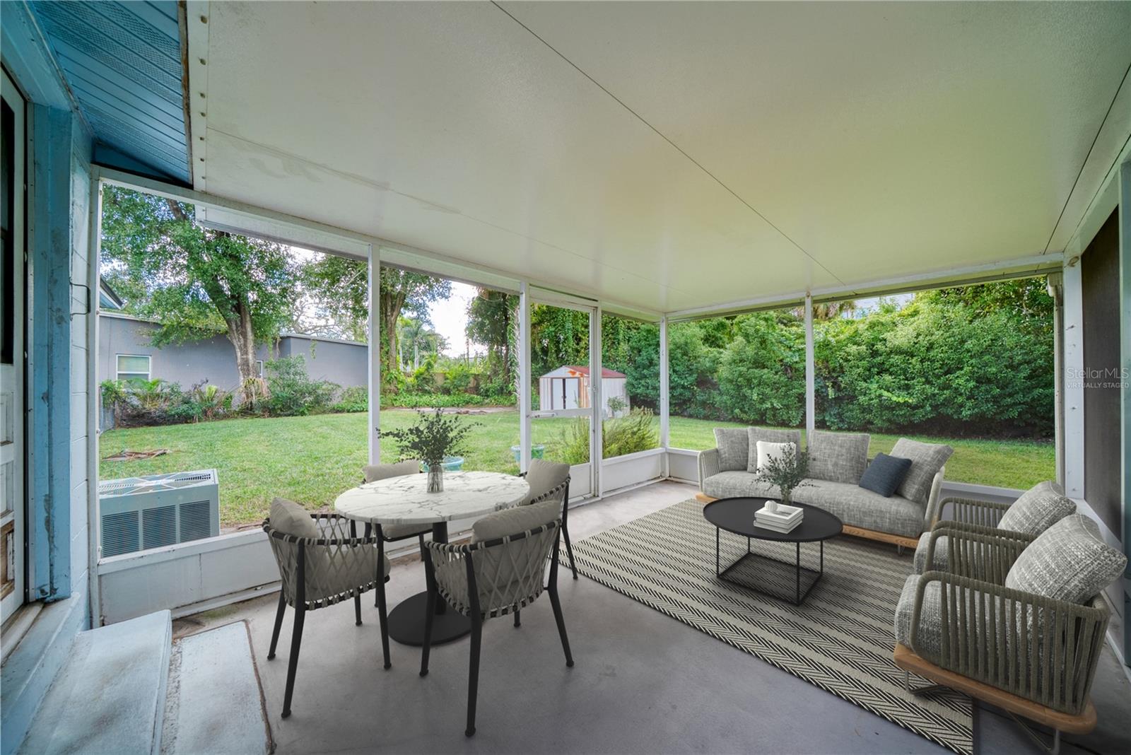Screened porch virtually staged. - 1622 TULANE ST, ORLANDO