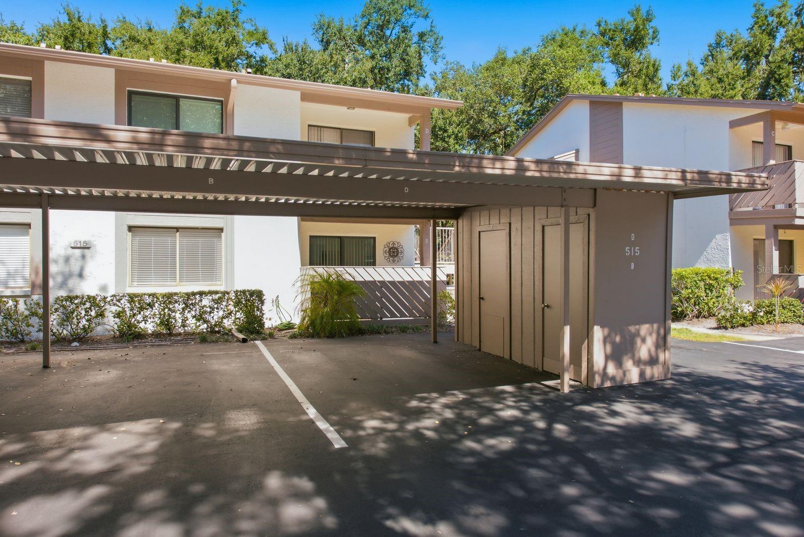 Storage Closet, Covered Parking - 515 MISTLETOE CT #B, SAFETY HARBOR