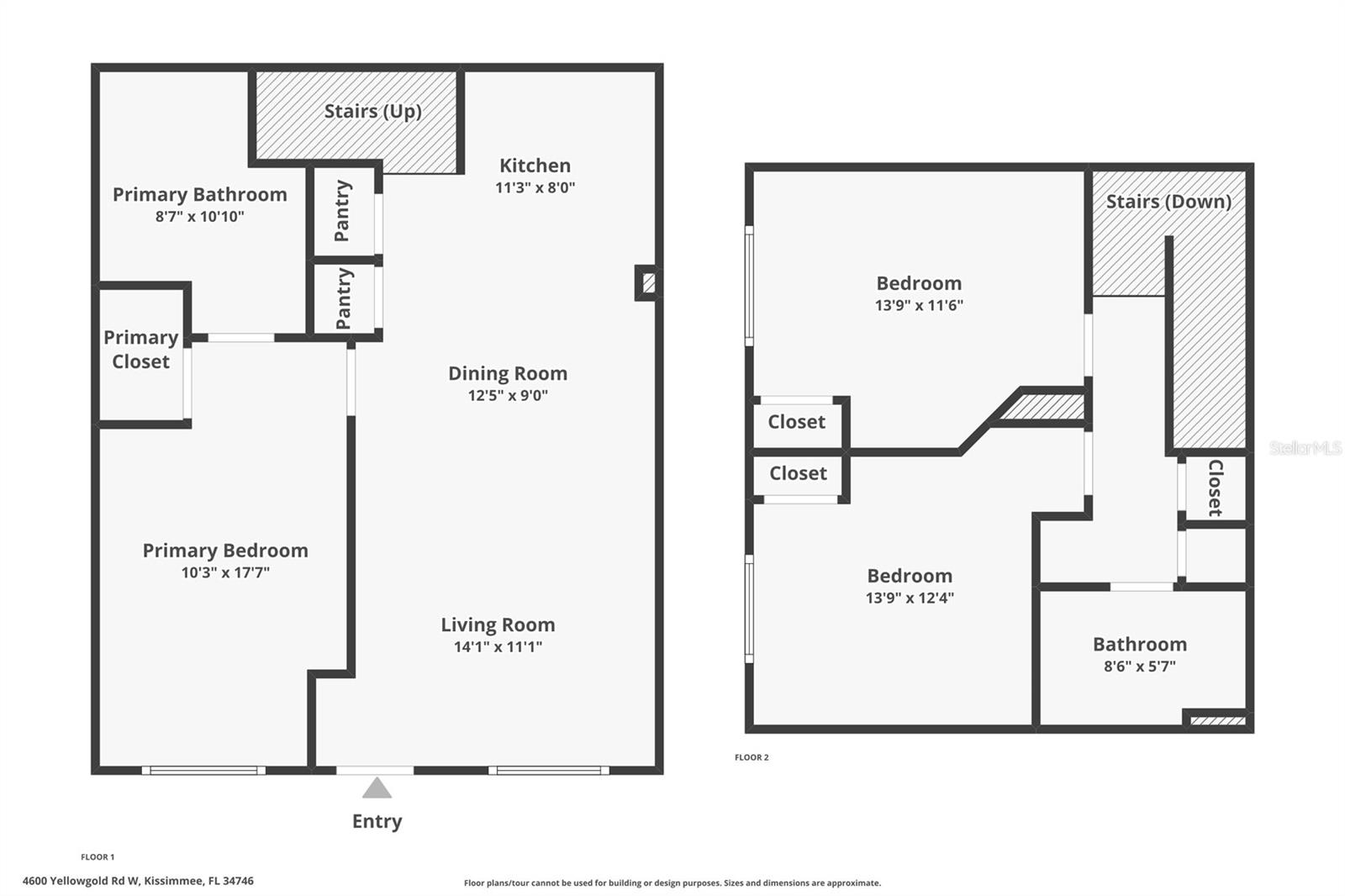 Floor Plan. - 4600 YELLOWGOLD RD W #105, KISSIMMEE
