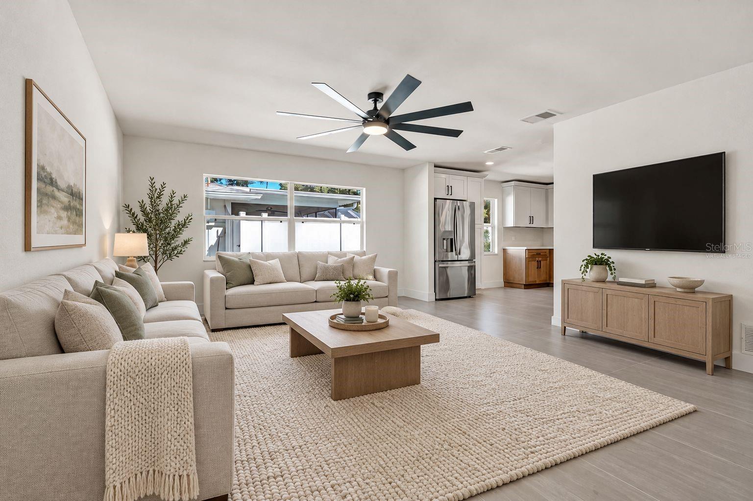 Family Room Virtually Staged - 915 60TH ST W, BRADENTON