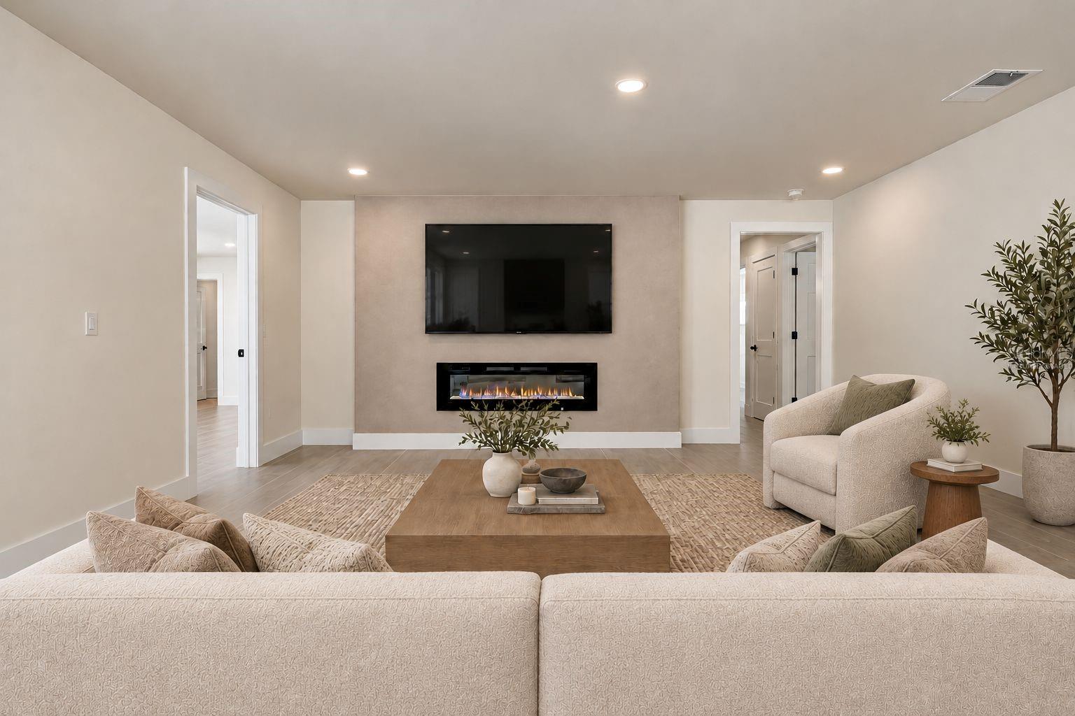 Living Room Virtually Staged - 915 60TH ST W, BRADENTON