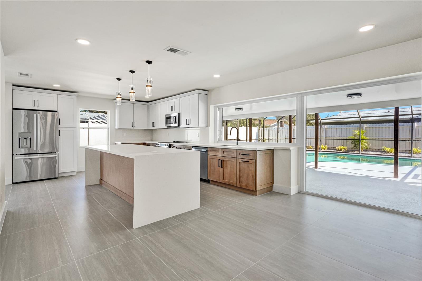 12ft Waterfall Kitchen Island - 915 60TH ST W, BRADENTON