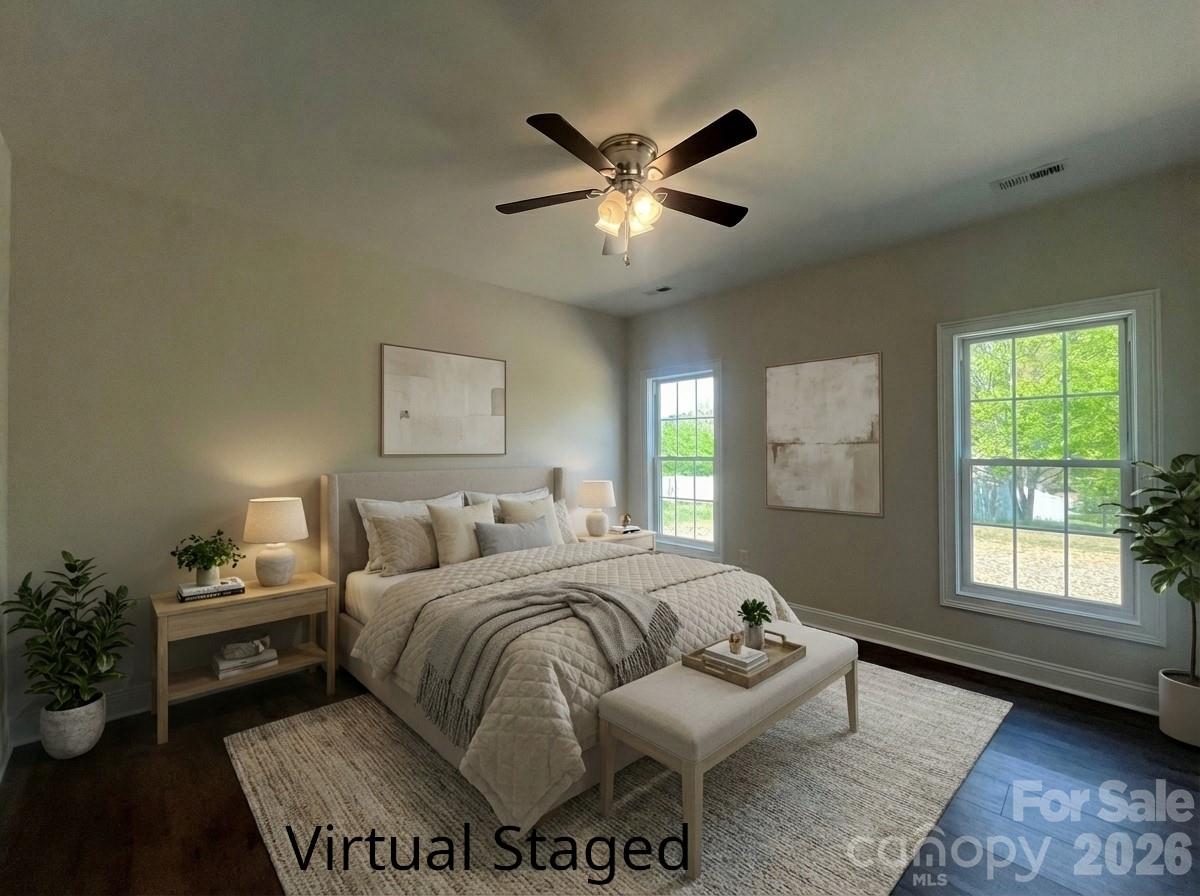 Virtual Staged Primary Bedroom - 403 E 21st Street, Kannapolis