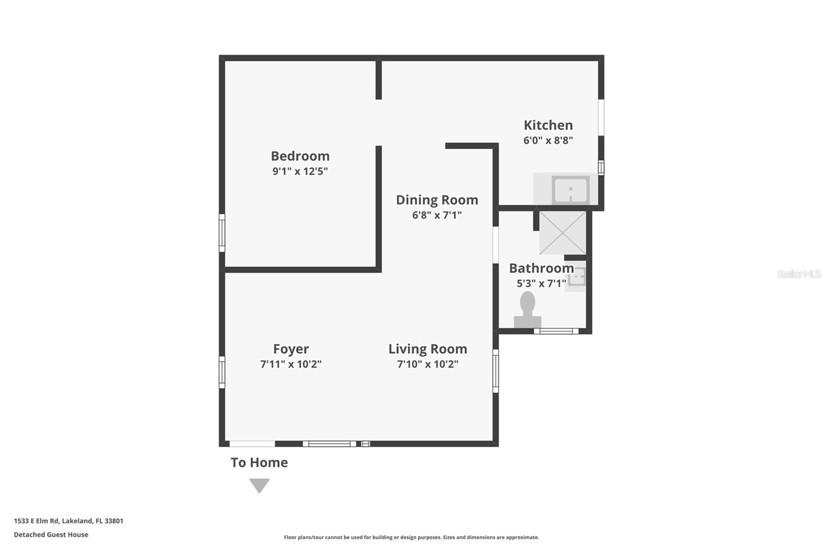 Guest House Floor Plan - 1533 E ELM RD, LAKELAND