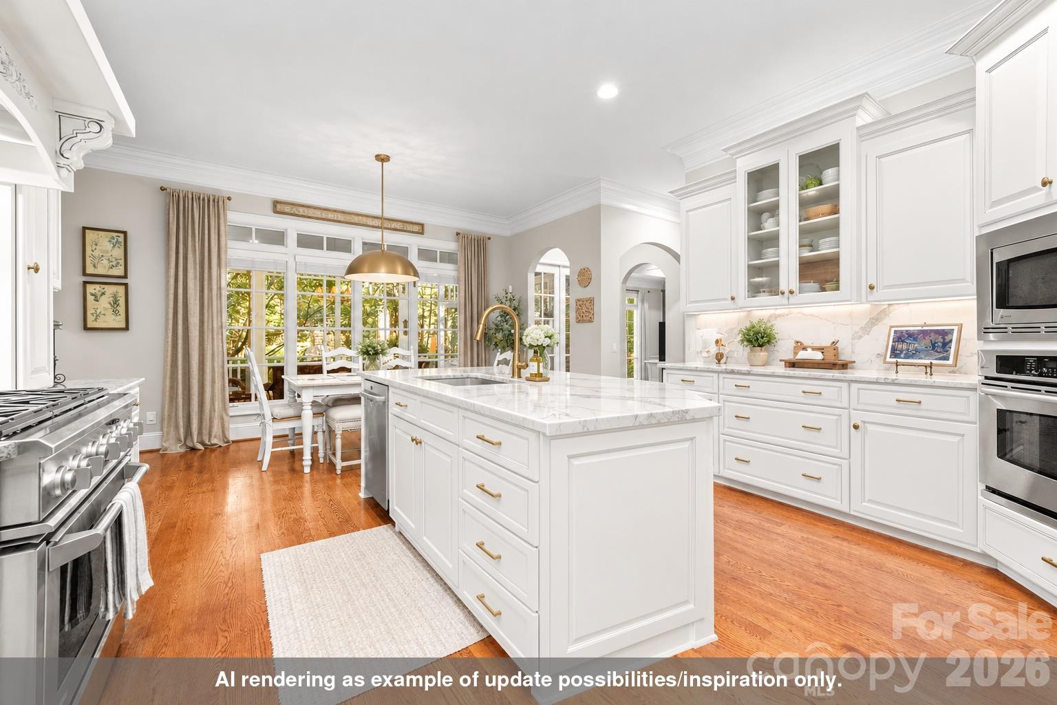 AI rendering as example of update possibilities. Inspiration only. - 13812 Penick Place, Davidson