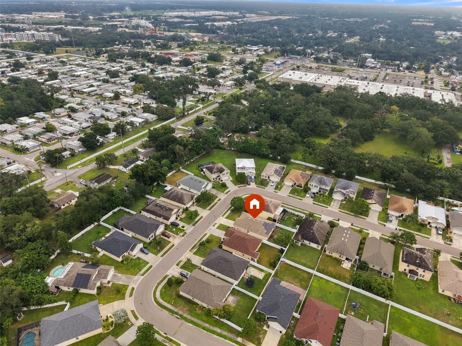 Aerial view of solar system installed in 2022 - 5213 11TH ST E, BRADENTON