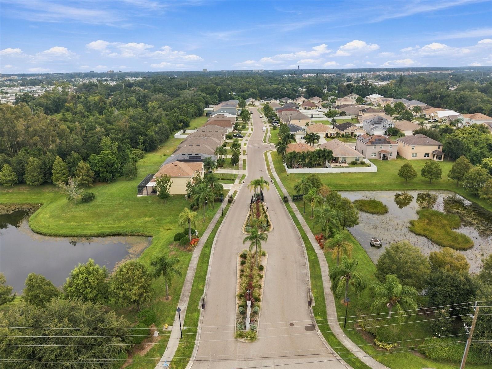 Aerial view of gated entry to community - 5213 11TH ST E, BRADENTON