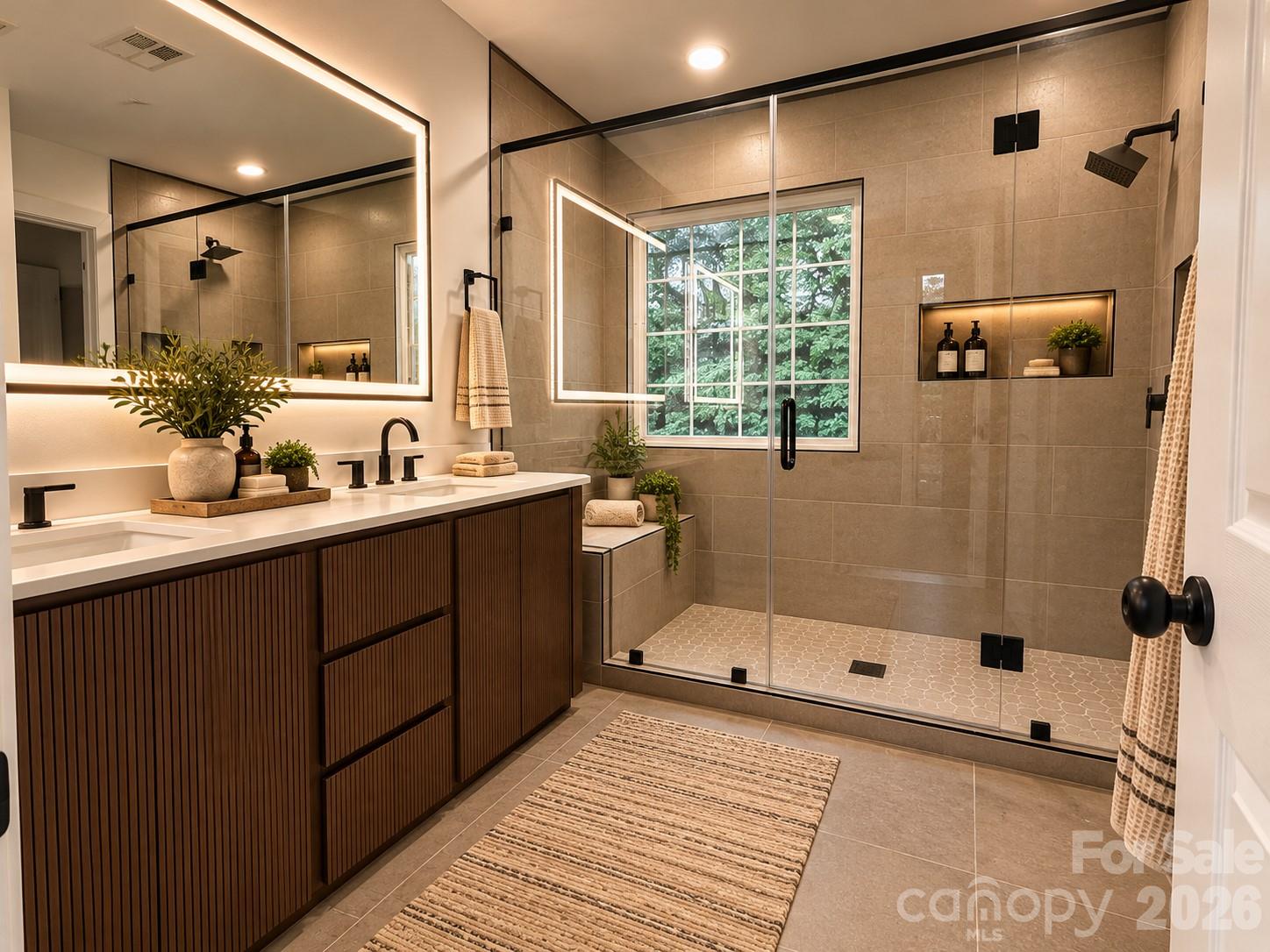 Primary Bathroom - AI Staged Picture - 116 Huckleberry Lane, Mount Holly
