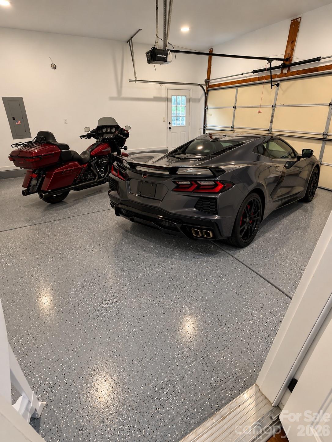 New Garage Floor Speckled Epoxy - 116 Huckleberry Lane, Mount Holly