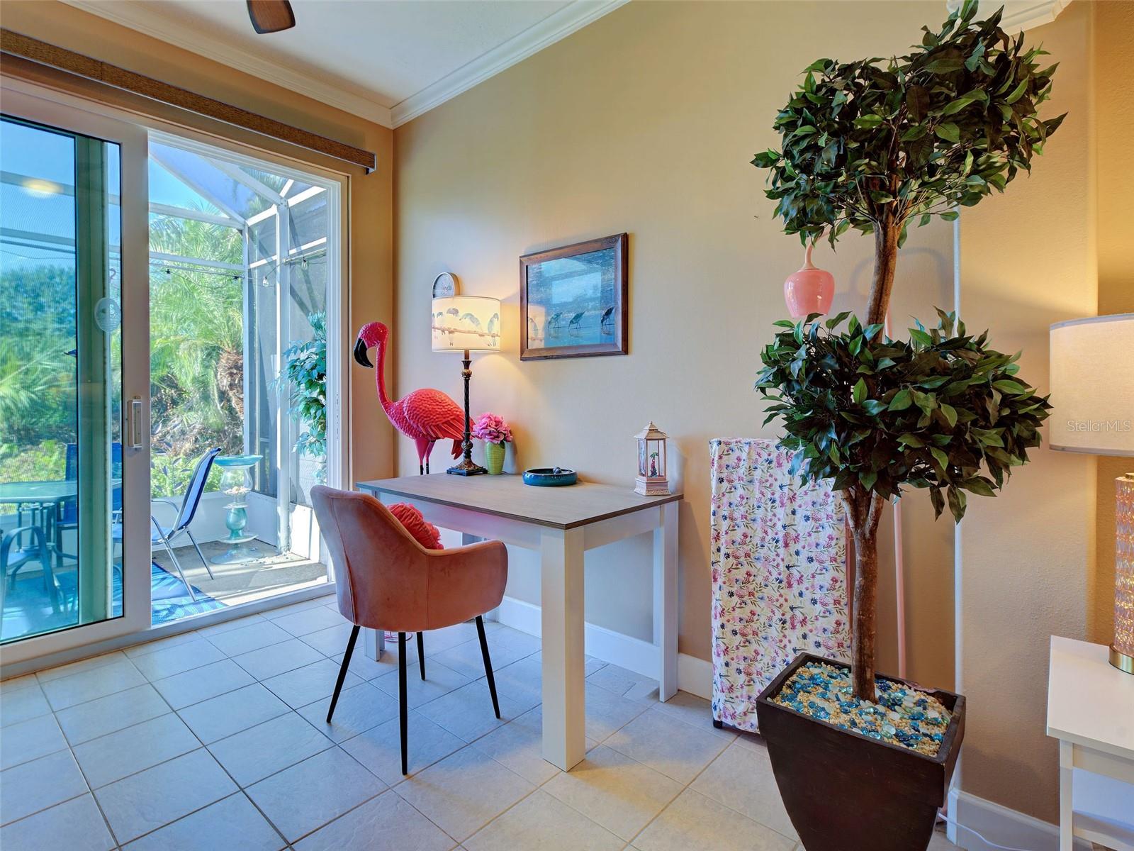 Step out onto your screened-in lanai - morning coffee and listen to the birds. - 668 BACK NINE DR, VENICE