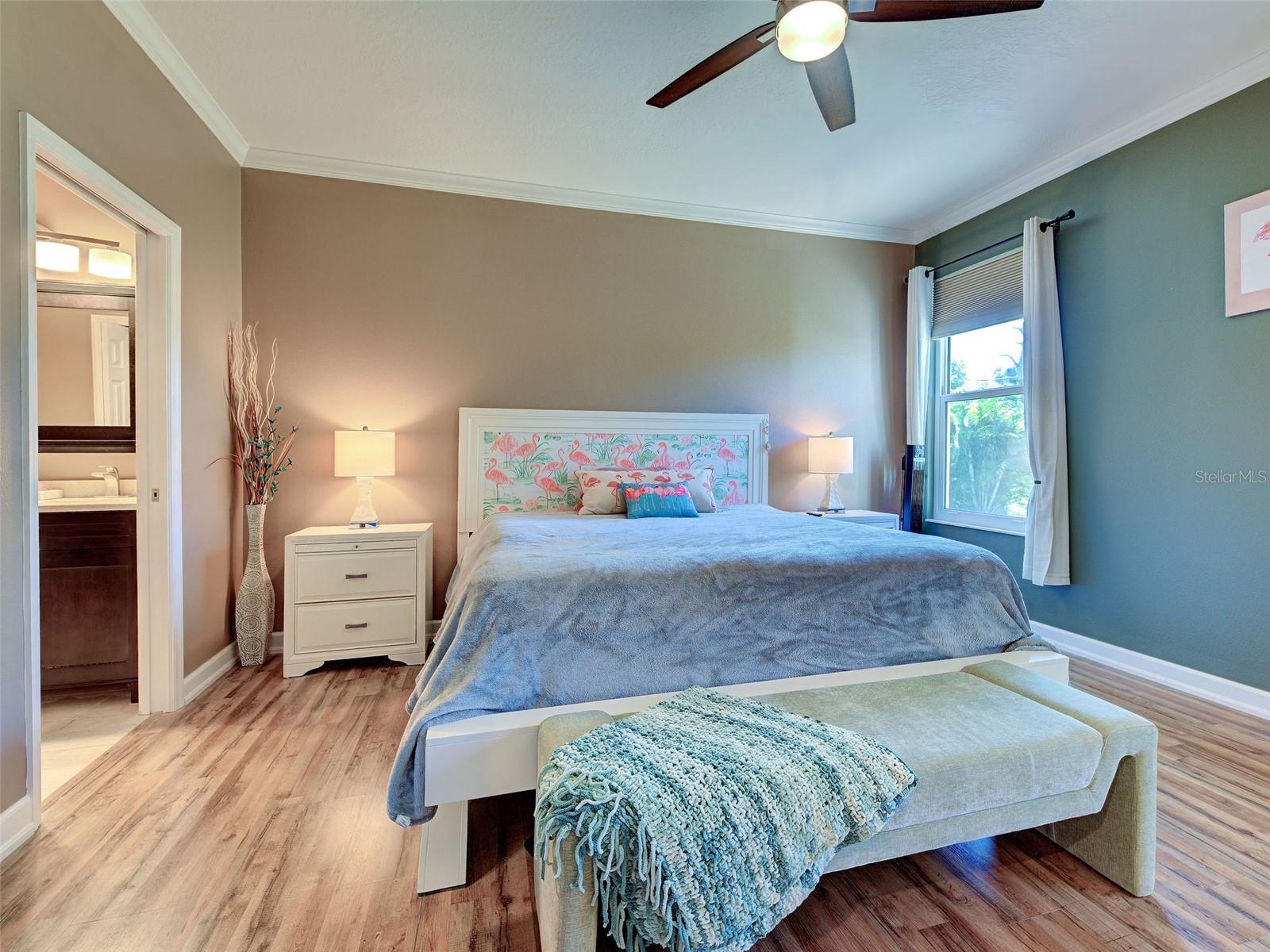 Roomy Primary Bedroom with huge walk-in closet and organizers. - 668 BACK NINE DR, VENICE