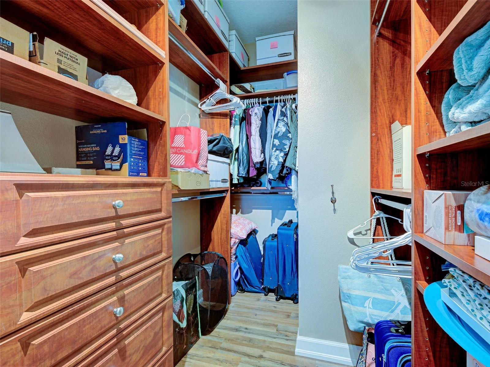 What a roomy closet for a second bedroom with designer built-ins! - 668 BACK NINE DR, VENICE