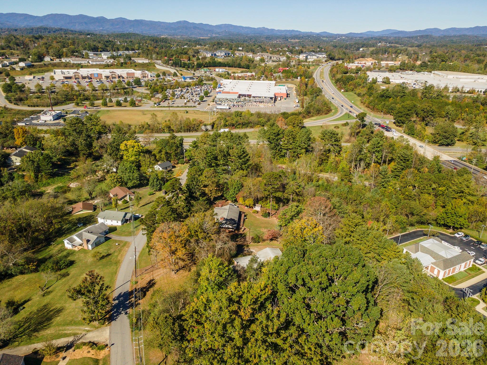 Aerial - close to I26 and shopping - 69 Alexander Road, Weaverville