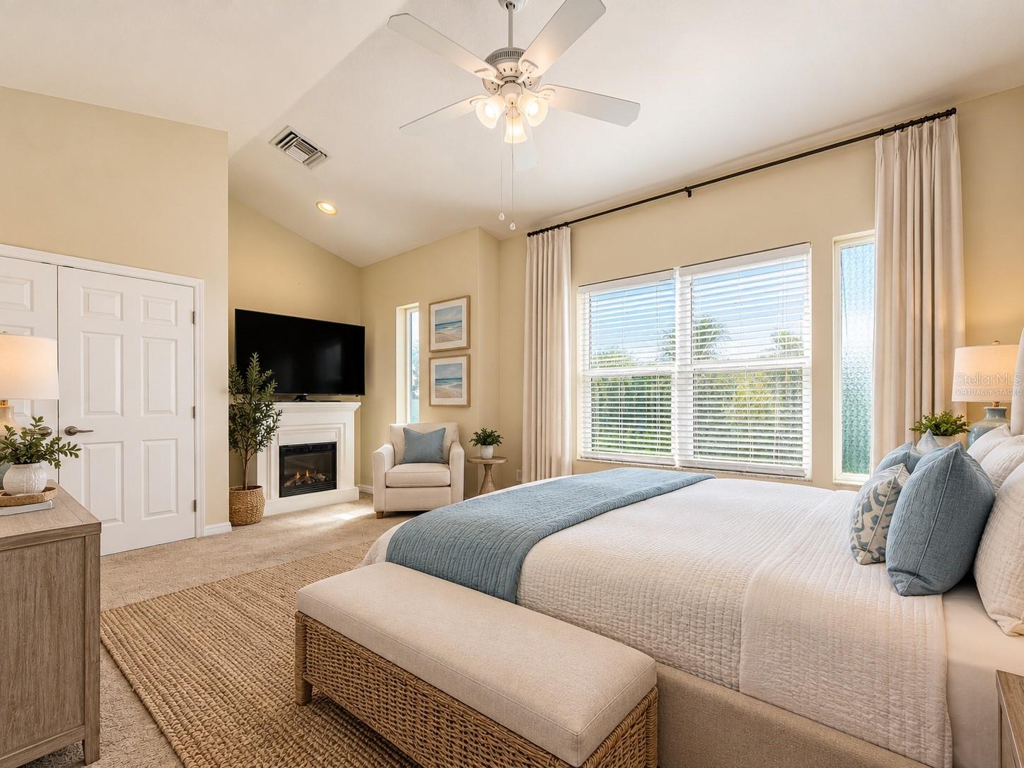 Virtually staged primary suite - 1283 SAWGRASS ST, CLEARWATER