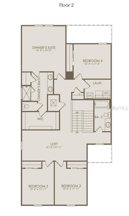 Floor Plan - Floor Two - 2502 SERENITY GARDEN DR, KISSIMMEE
