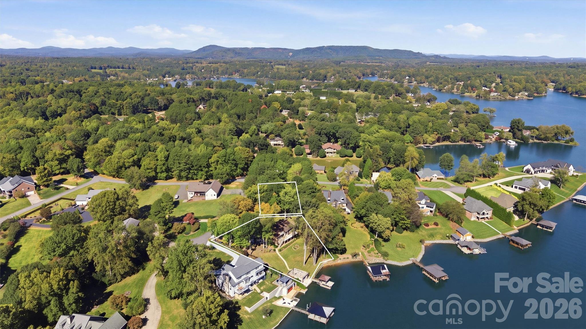 1.14 Acres - 2 Parcels - Aerial Lot Line Overlay/Lines are Approximate - 35 S Point Lane, Taylorsville