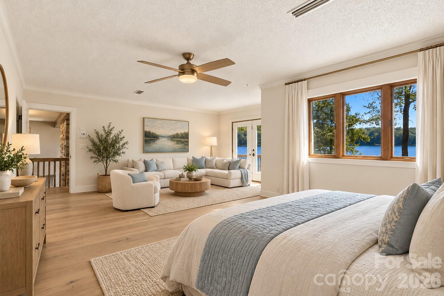 Virtually Staged Upper-Level Primary Suite - 35 S Point Lane, Taylorsville