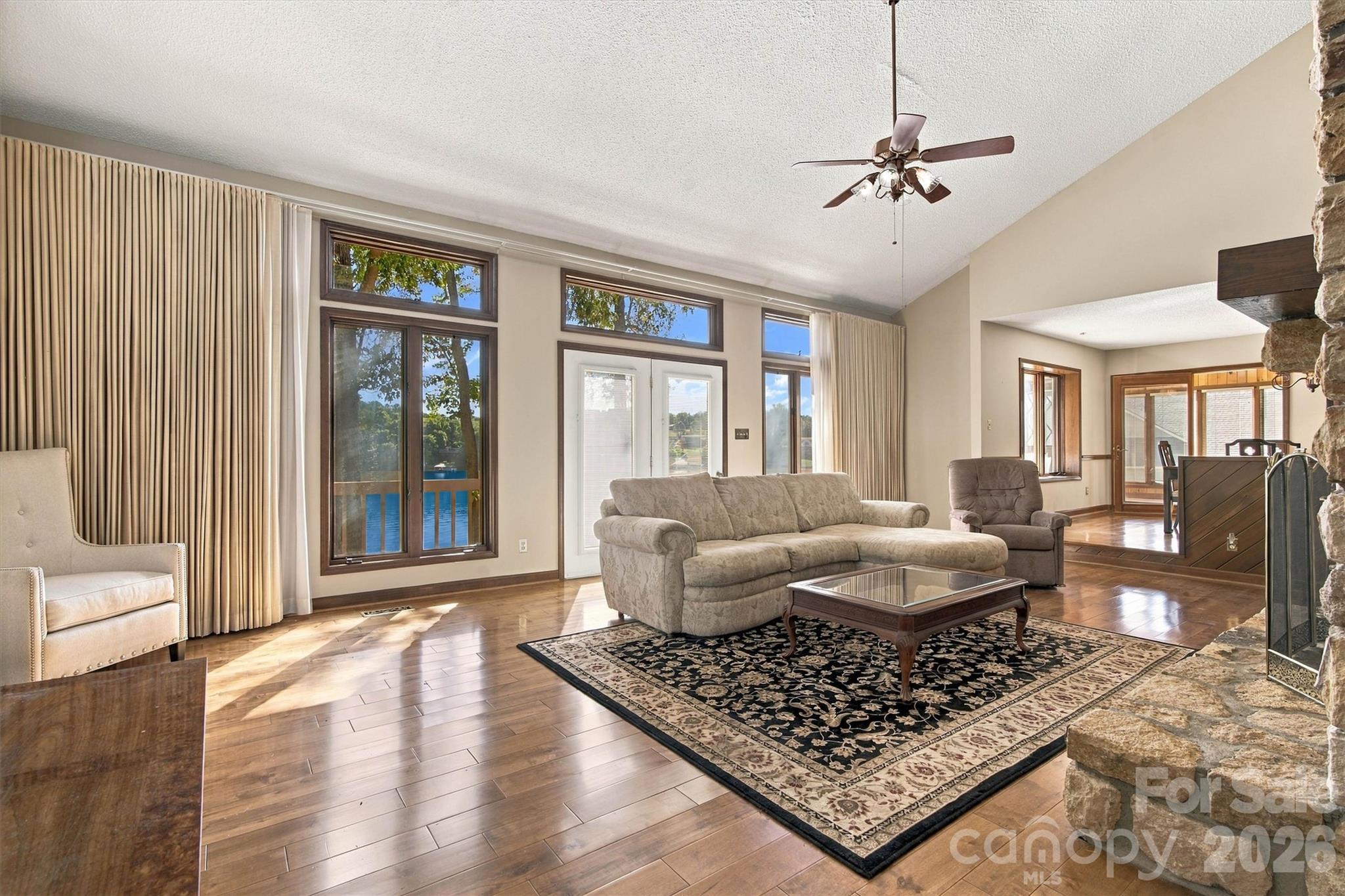 Two Story Great Room/Back Deck Entry View - 35 S Point Lane, Taylorsville
