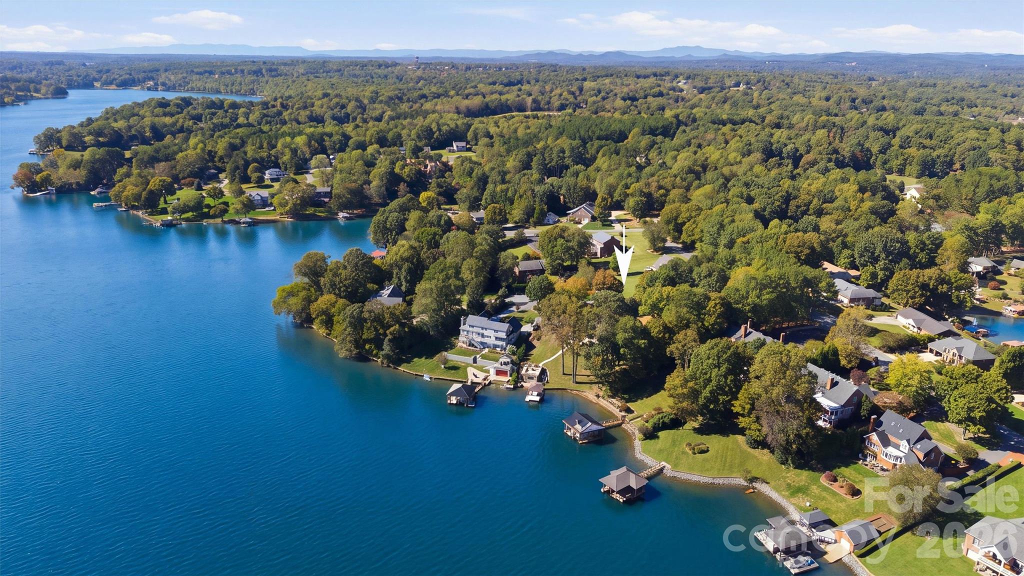 Aerial Lake Side View - 35 S Point Lane, Taylorsville